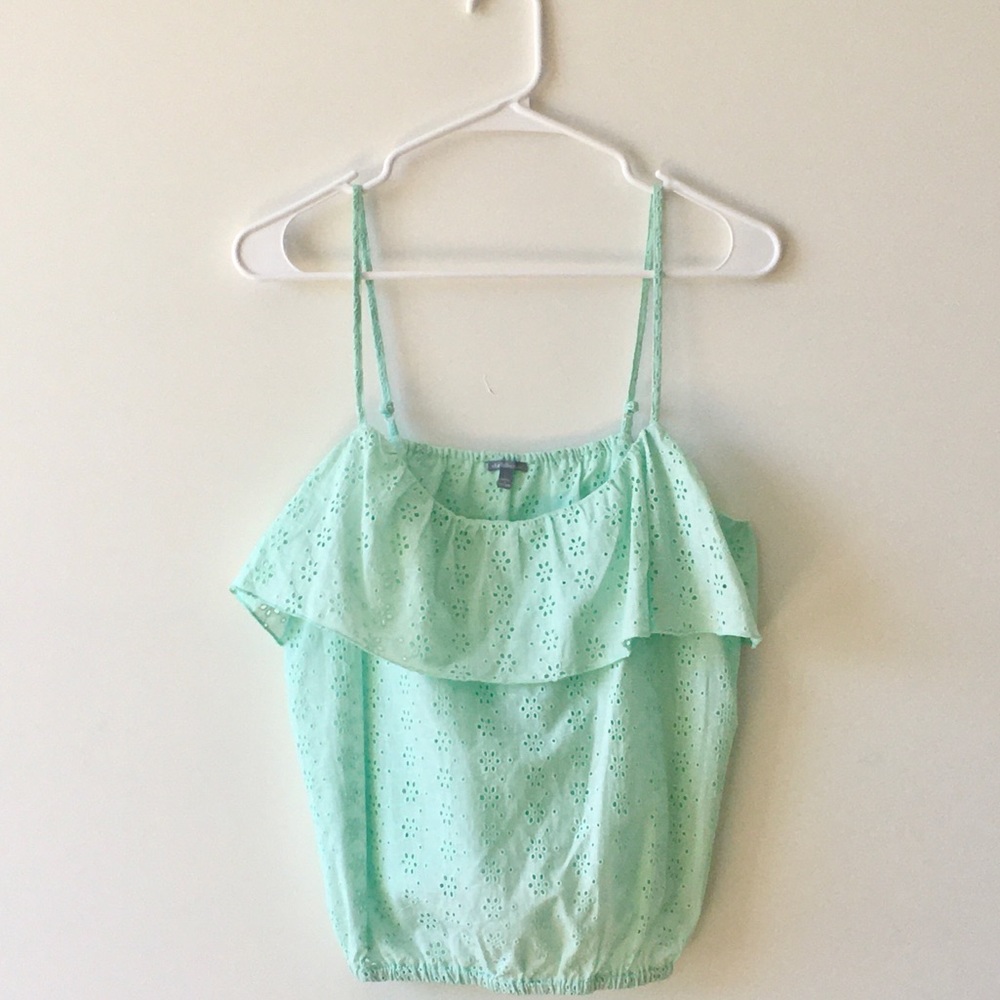 Charolette Russe Mint Flower Top